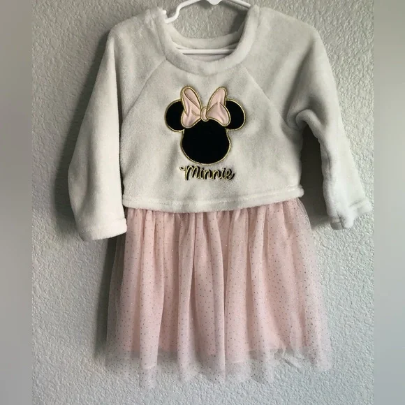 Disney Dresses 3t Minnie Mouse Sweater Top Tutu Bottom Sparkly